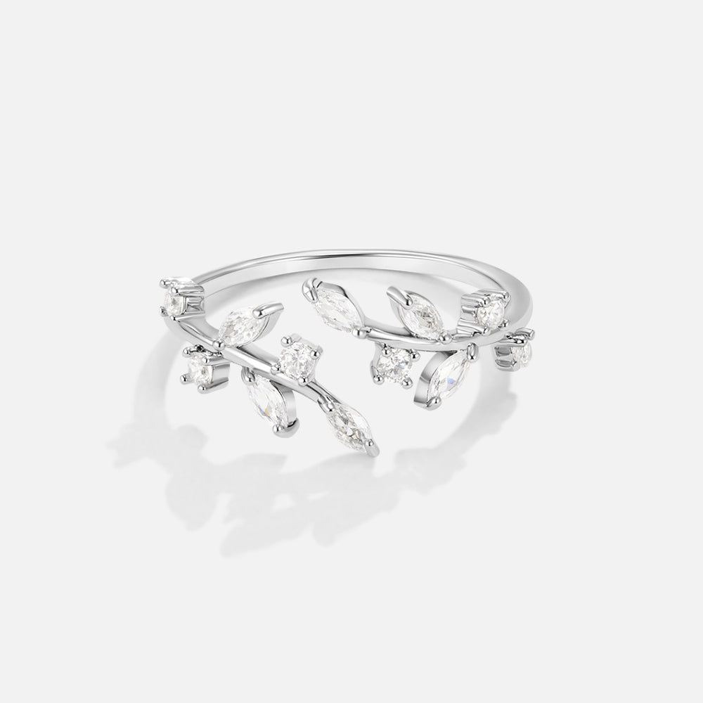 Bague Argent Vigne en Cristal