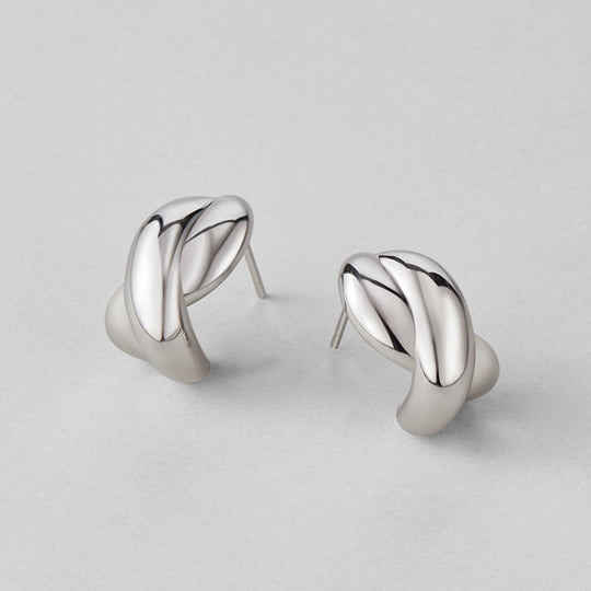 Boucles d'oreilles torsadées en argent Dakota