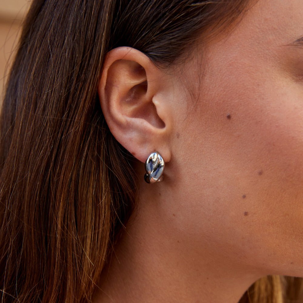 Boucles d'oreilles torsadées en argent Dakota