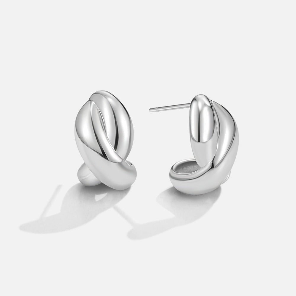 Boucles d'oreilles torsadées en argent Dakota