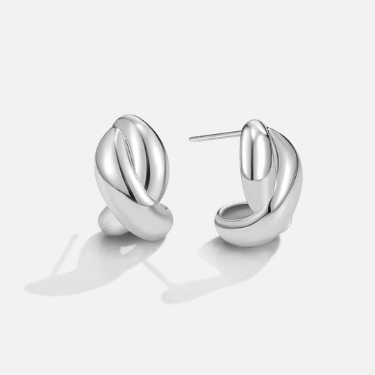 Boucles d'oreilles torsadées en argent Dakota