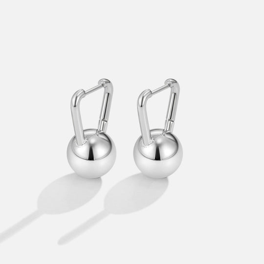 Boucles d'oreilles en forme d'haltère en argent