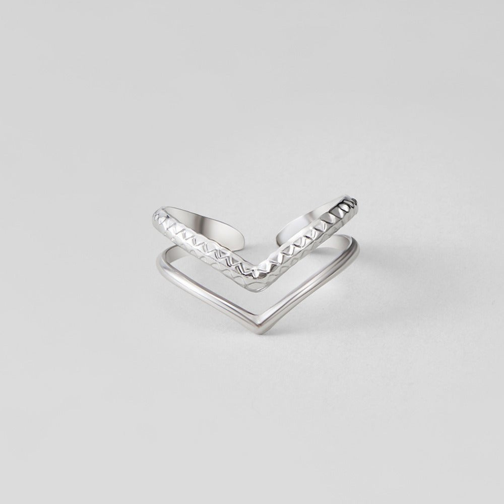 Bague en Argent Harper à Couches