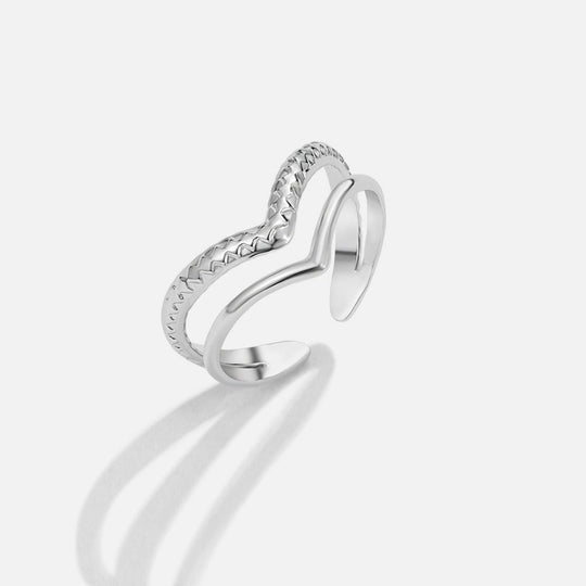 Bague en Argent Harper à Couches