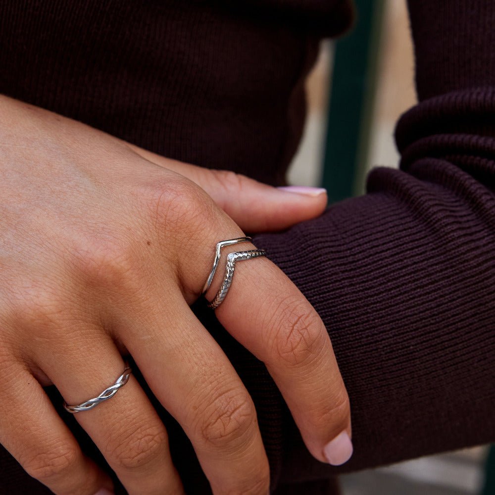 Bague en Argent Harper à Couches