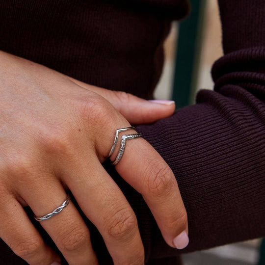 Bague en Argent Harper à Couches