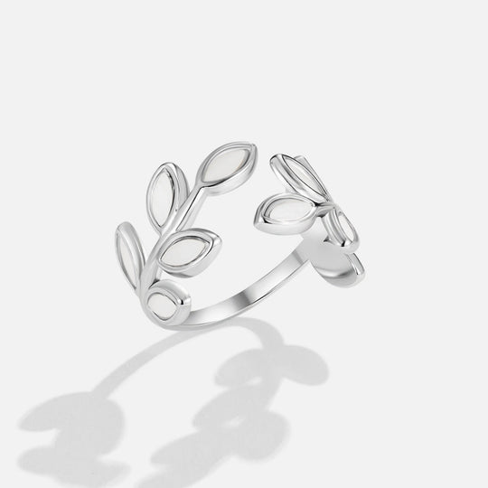 Bague Argent Feuille