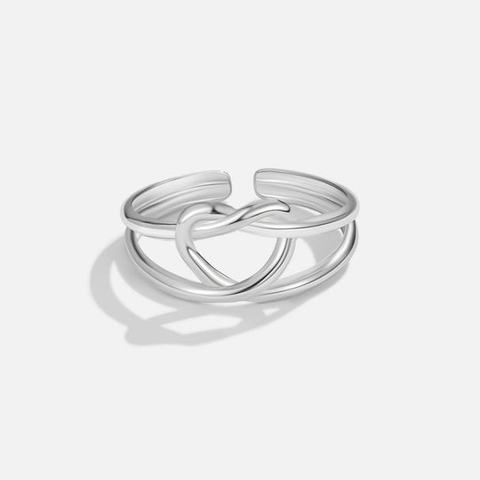 Bague en Argent en Nœud d'Amour