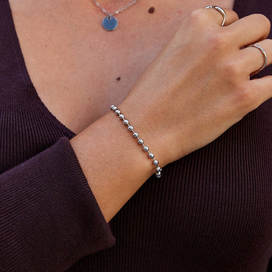 Bracelet Argent Perles Lulu