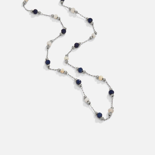 Collier en Pierre Perlé Argent Lulu Minuit