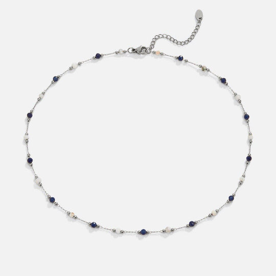 Collier en Pierre Perlé Argent Lulu Minuit