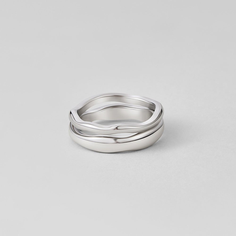 Ensemble de Bagues Silver Madison Wave