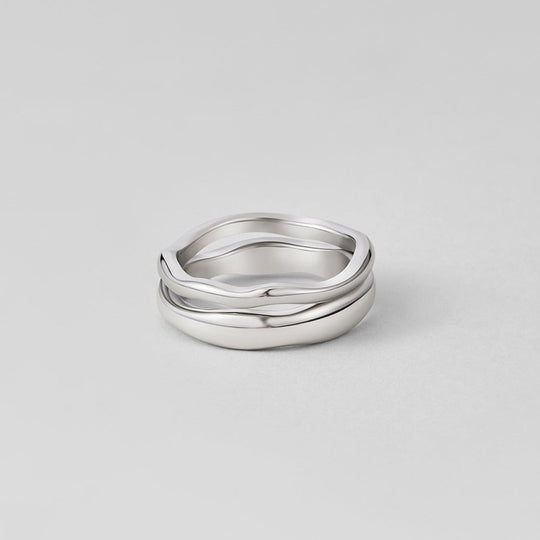 Ensemble de Bagues Silver Madison Wave