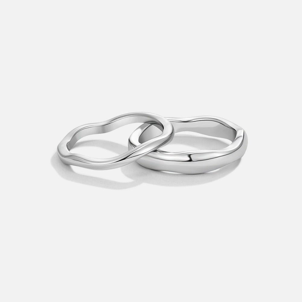 Ensemble de Bagues Silver Madison Wave