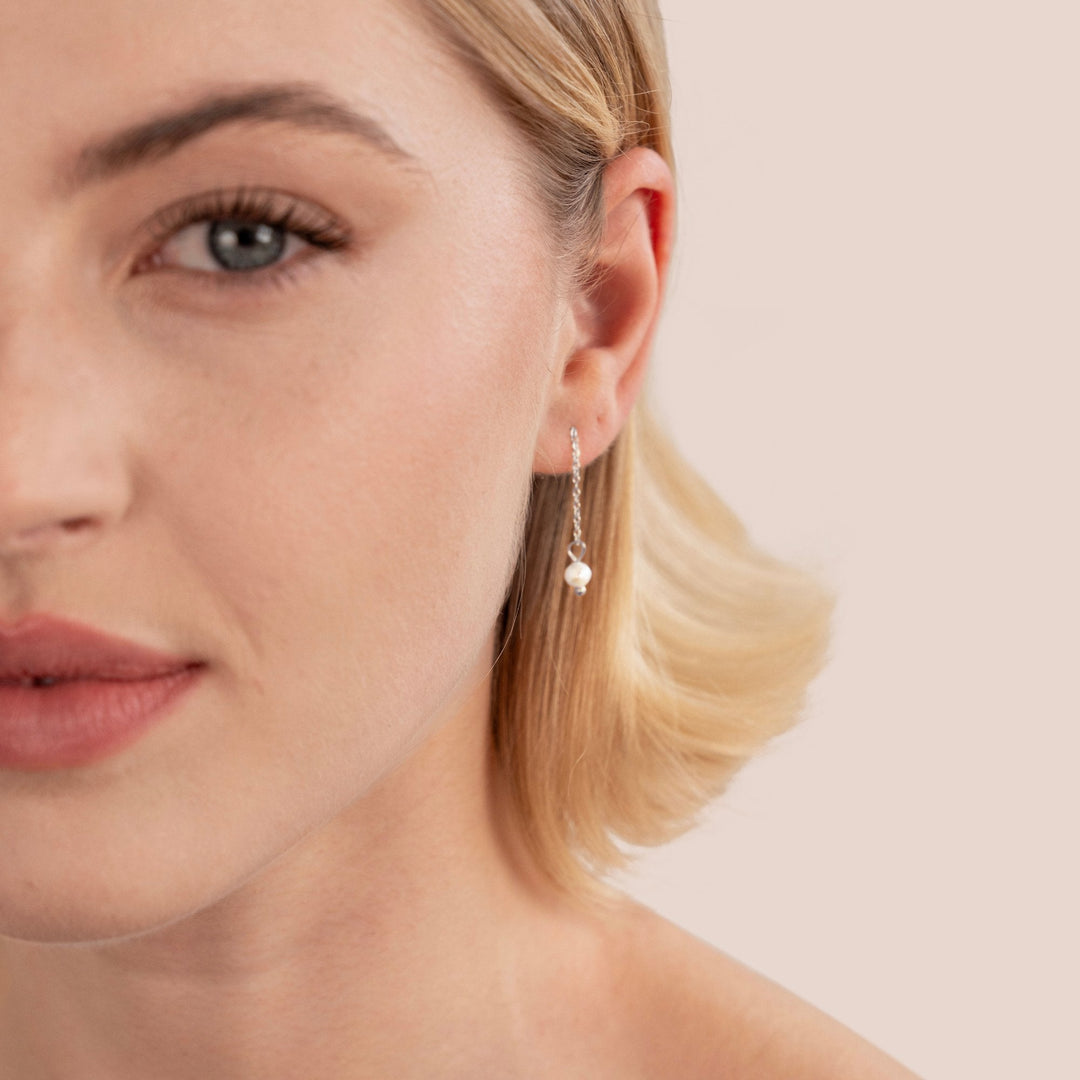 Boucles d'Oreilles Argent Perles Maria