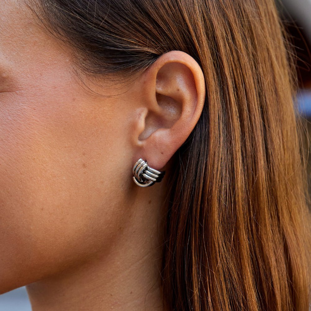 Boucles d'oreilles maxi twist en argent