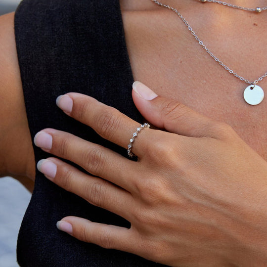 Bague en Cristal Milana Argent