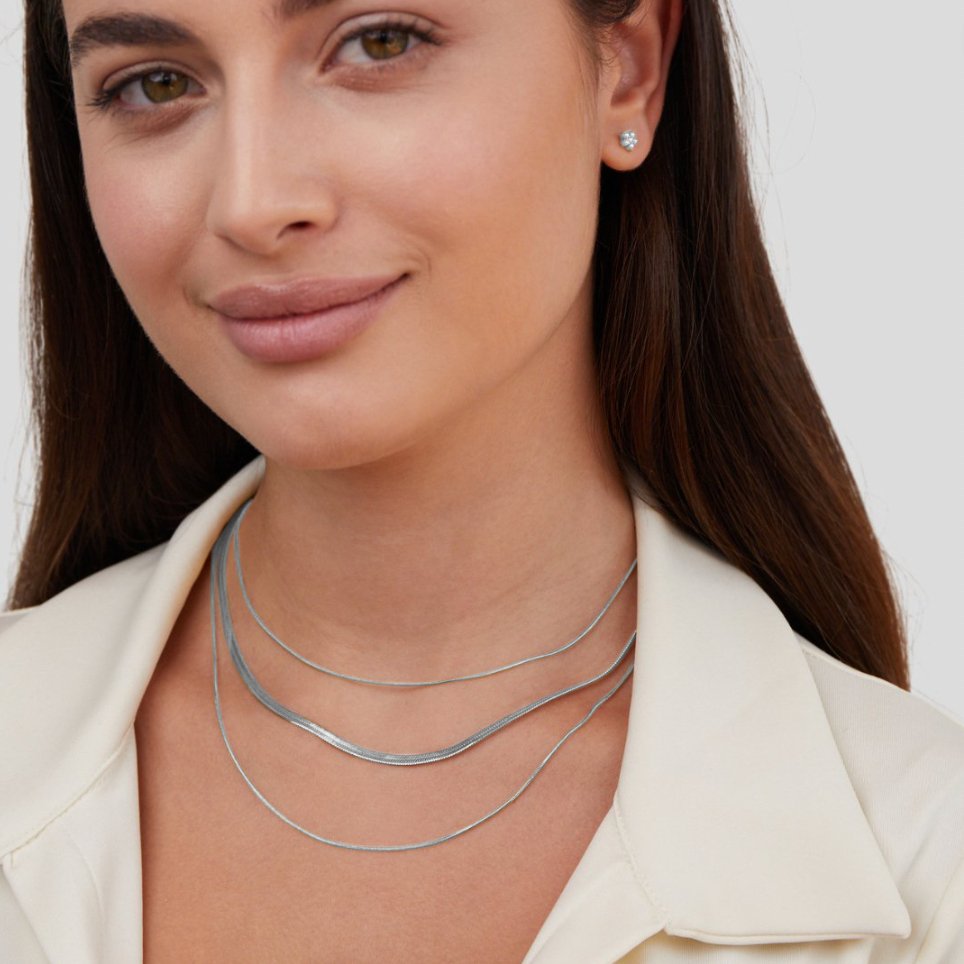 Collier Argent Chaîne Multi-Rangs