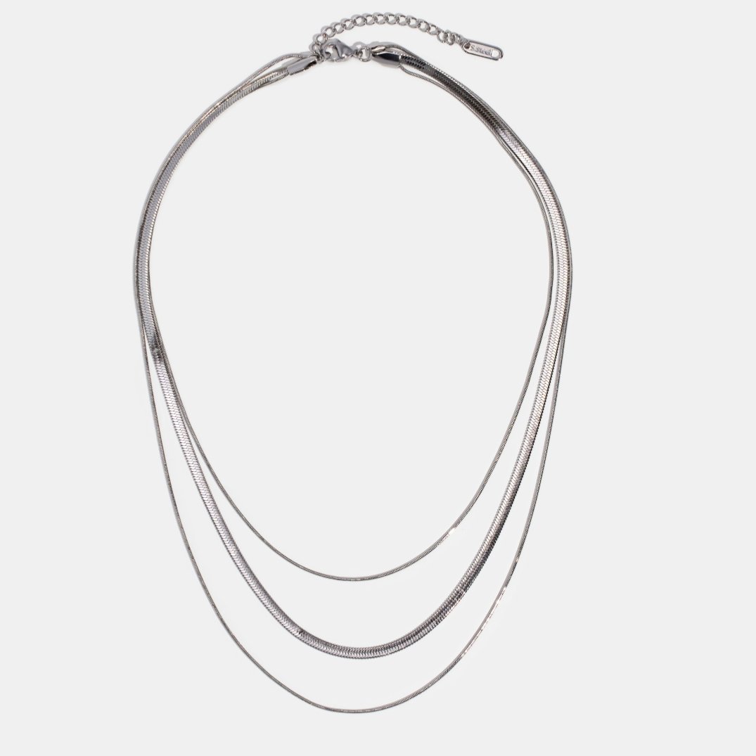 Collier Argent Chaîne Multi-Rangs
