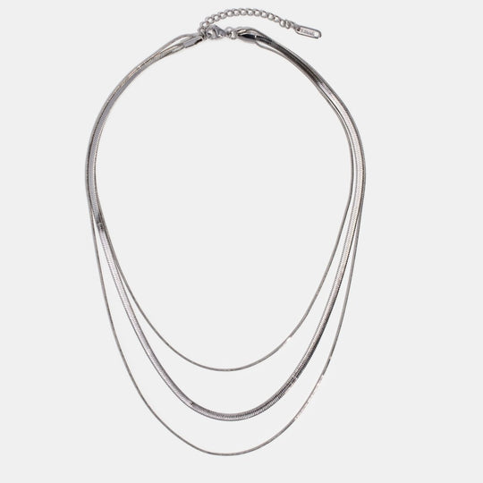 Collier Argent Chaîne Multi-Rangs