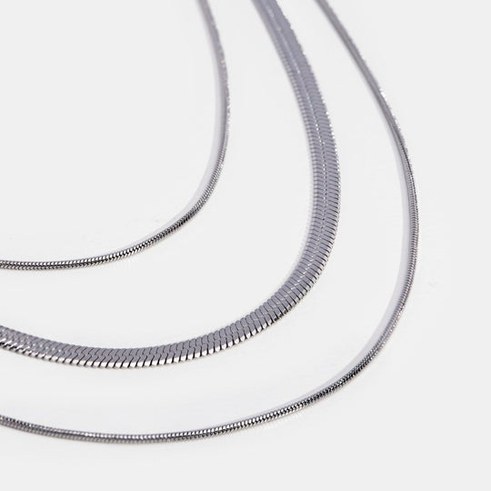 Collier Argent Chaîne Multi-Rangs
