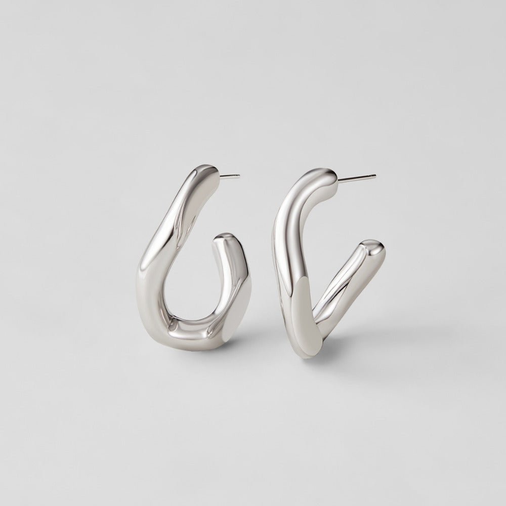 Boucles d'oreilles créoles en argent Nevada