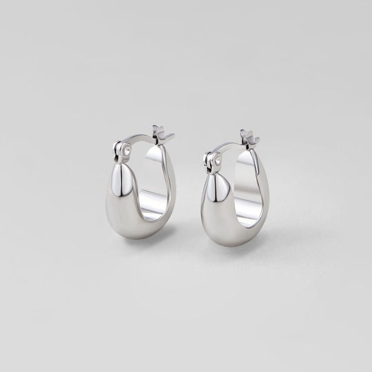 Boucles d'oreilles créoles en argent sérénité