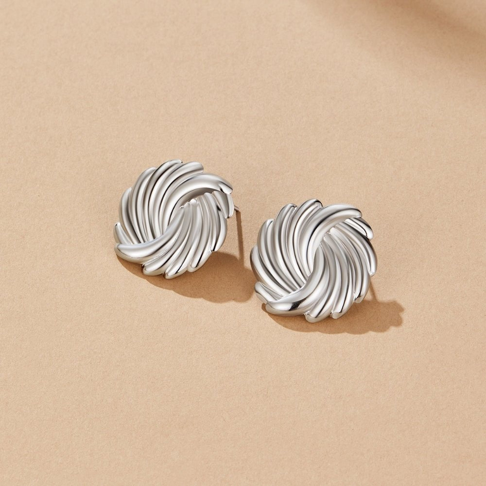 Boucles d'oreilles spirales en argent