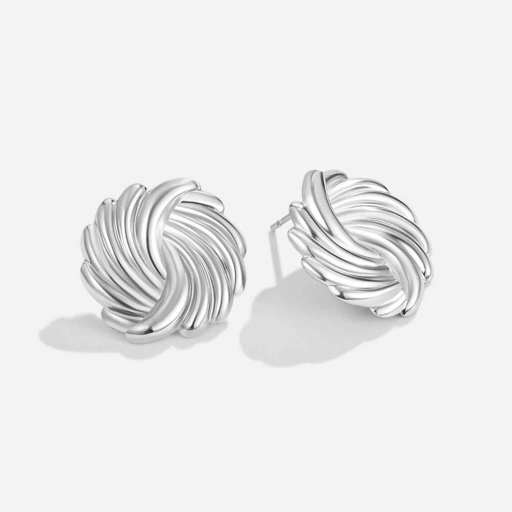 Boucles d'oreilles spirales en argent