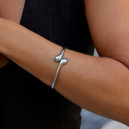 Bracelet en argent en forme de goutte