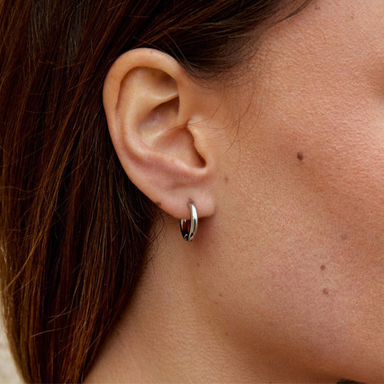 Ensemble de Mini Boucles d'Oreilles Trio Argent