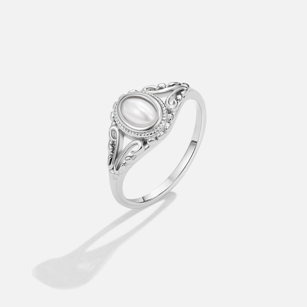 Bague Vintage en Argent avec Perle Vintage