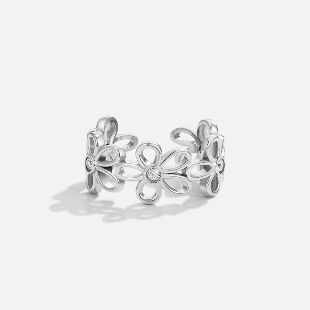 Bague Argent Infini Fleur Sauvage