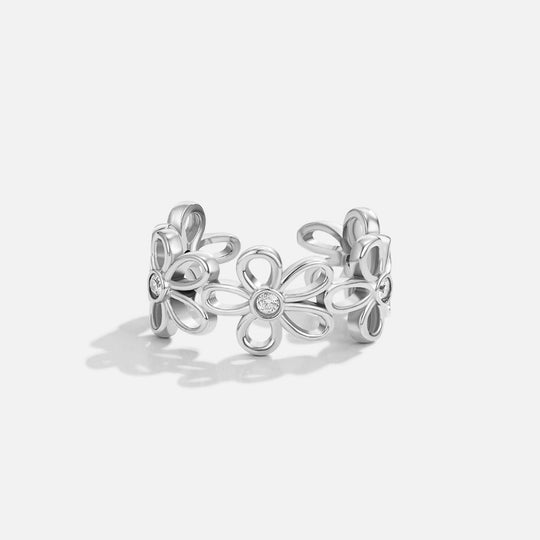 Bague Argent Infini Fleur Sauvage