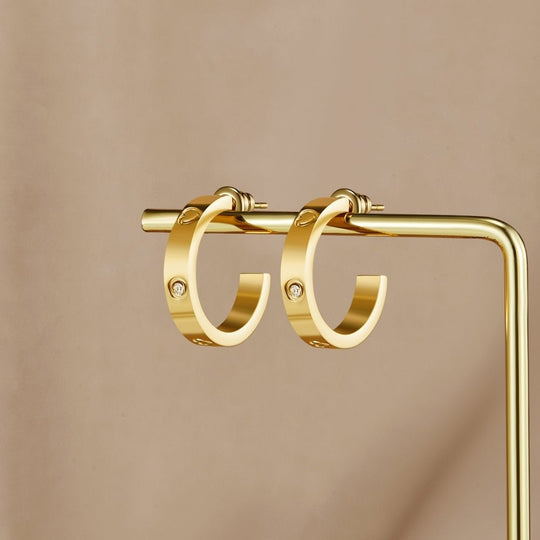 Boucles d'oreilles créoles 'Petit Amour'