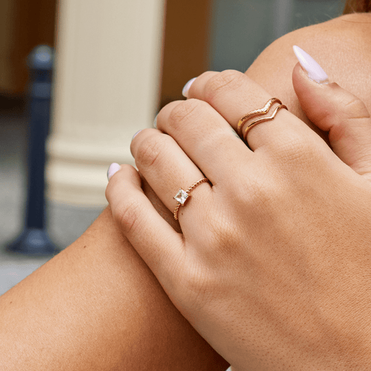 Bague Tordue Sofia en Cristal