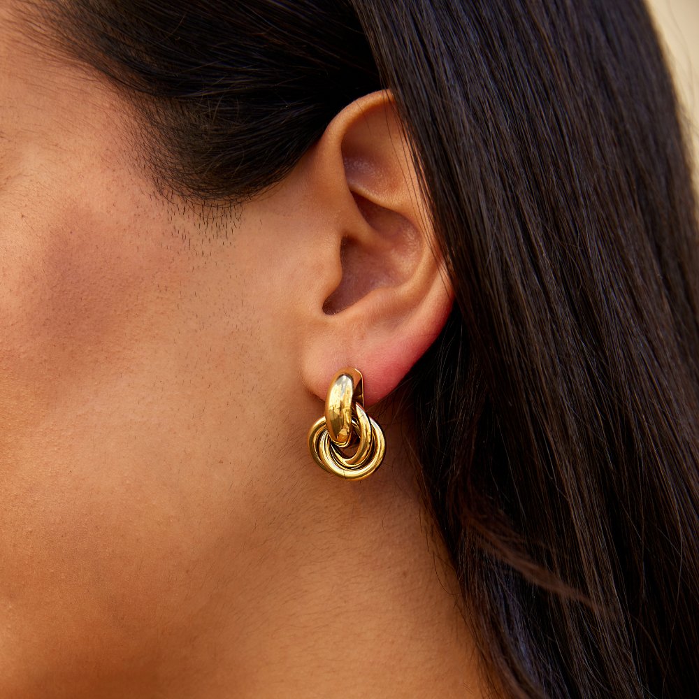 Boucles d'oreilles créoles en or torsadé Sofia