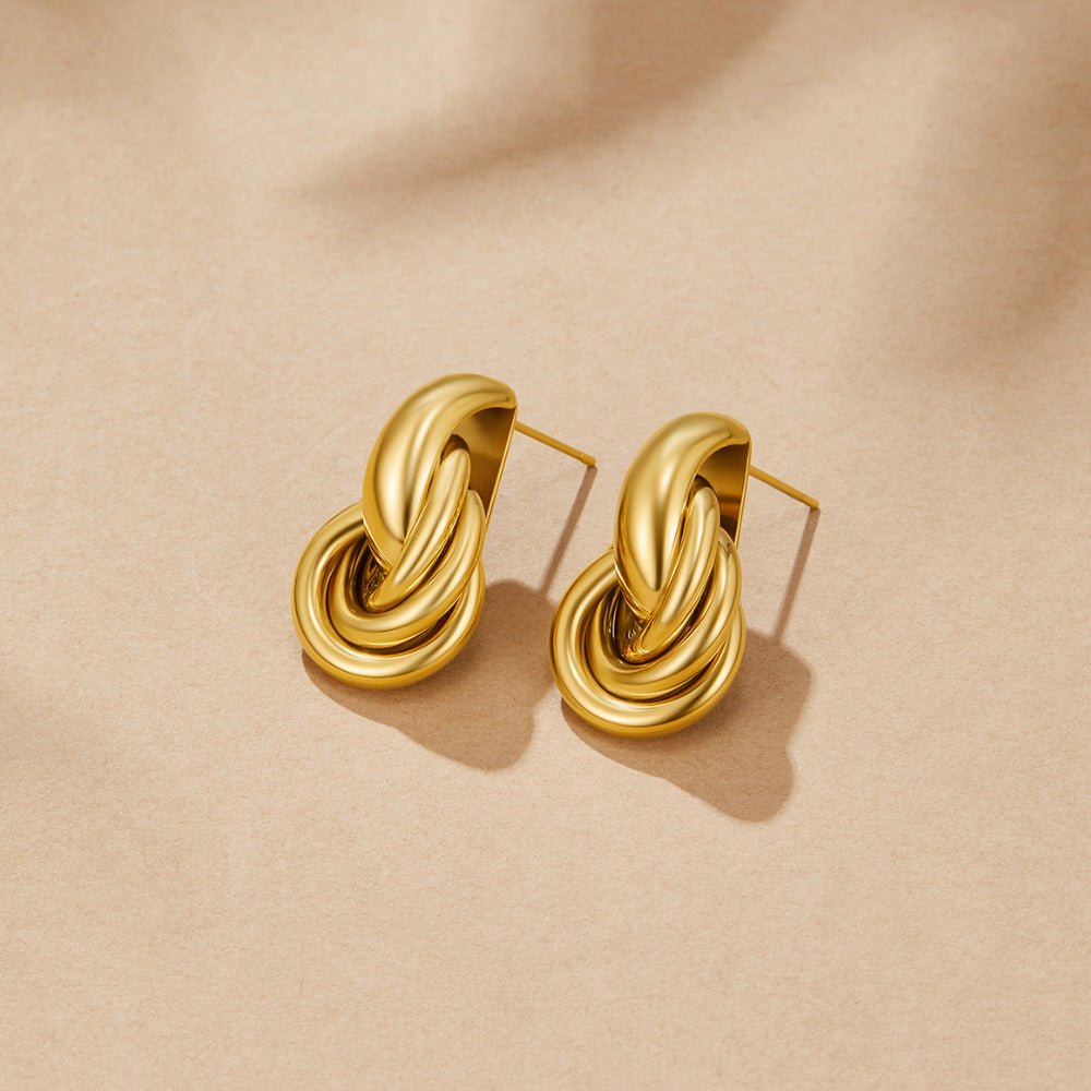 Boucles d'oreilles créoles en or torsadé Sofia