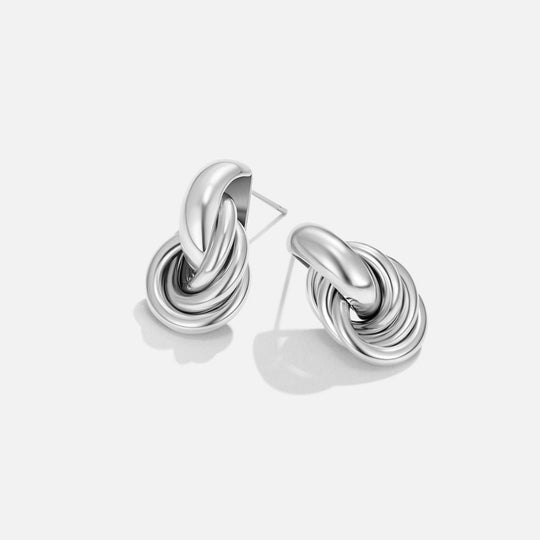 Boucles d'oreilles créoles en argent tordu Sofia