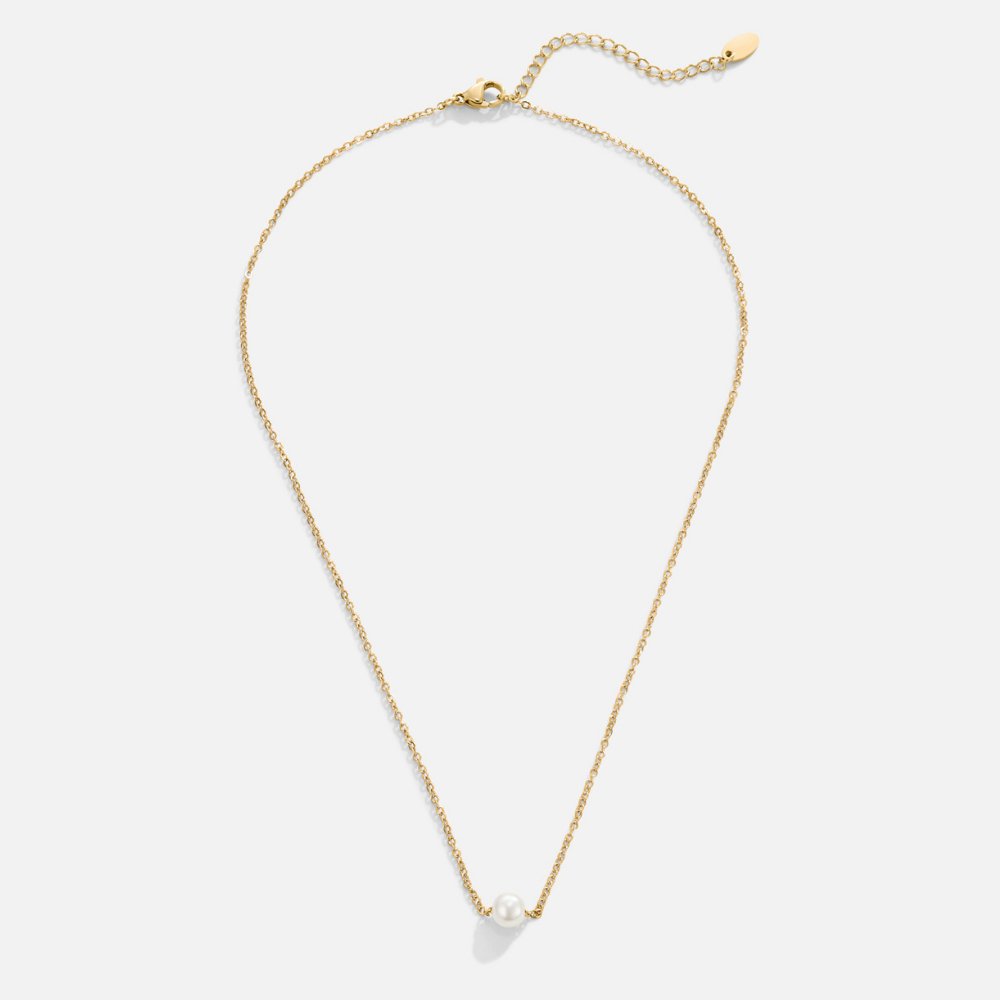 Collier Perle Or Solitaire