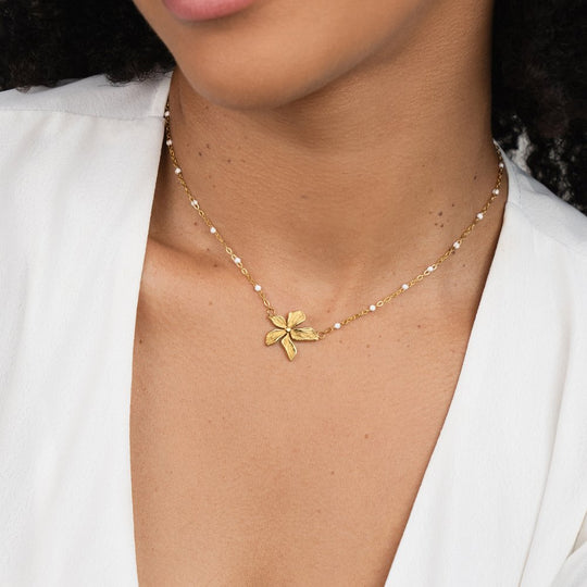 Collier de perles ‘Fleurs de Printemps’