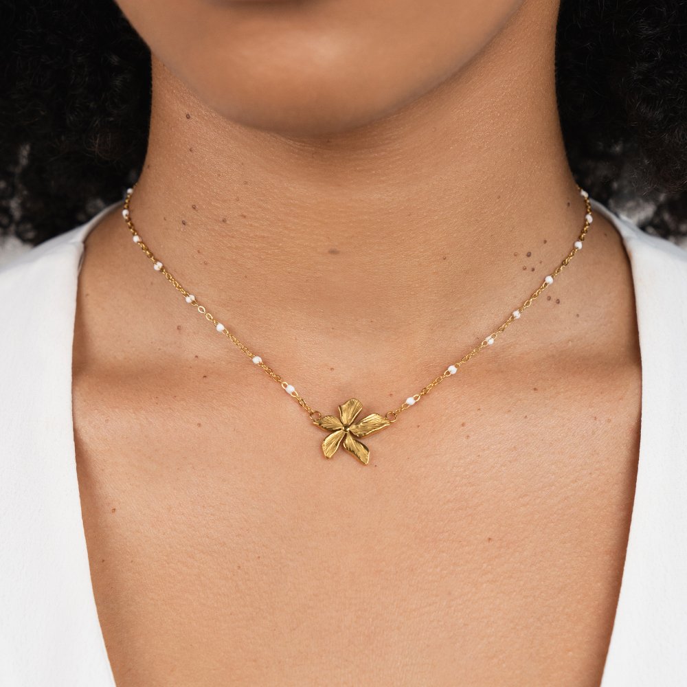 Collier de perles ‘Fleurs de Printemps’