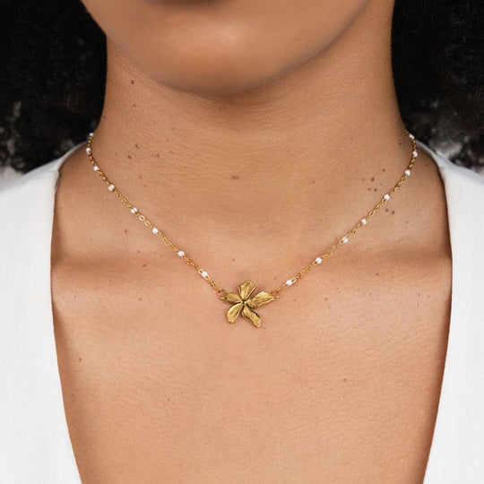 Collier de perles ‘Fleurs de Printemps’