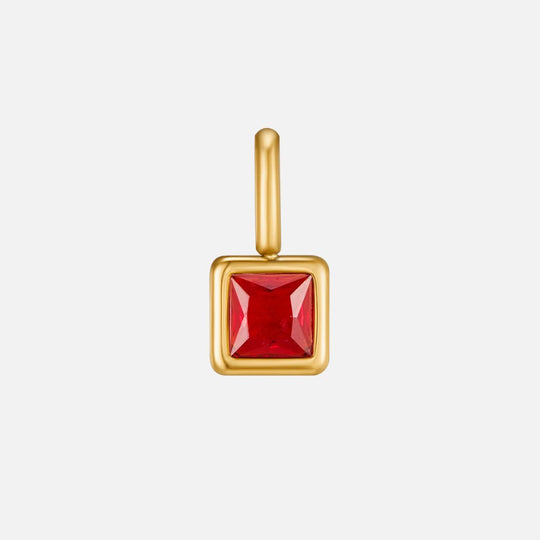 Collier Pendentif Carré avec Pierre de Naissance