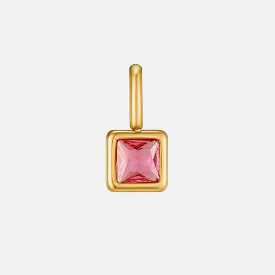 Collier Pendentif Carré avec Pierre de Naissance