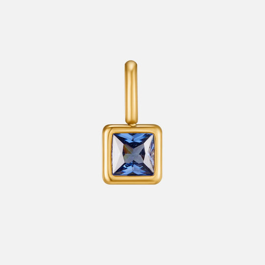 Collier Pendentif Carré avec Pierre de Naissance