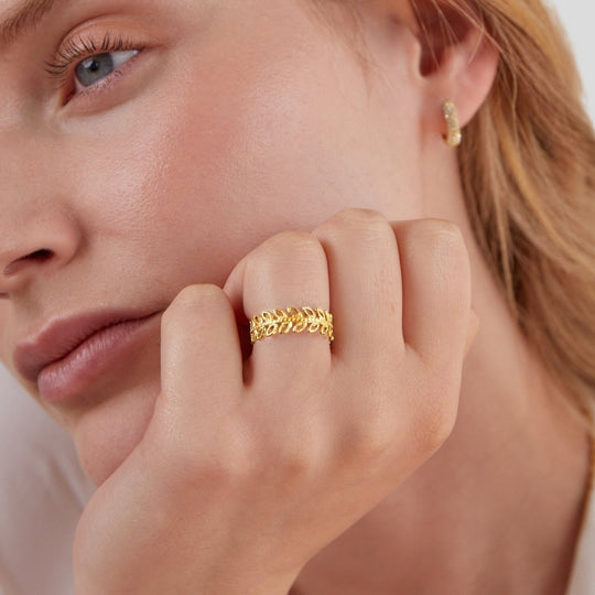 Bague Feuille Épanouie d'Été