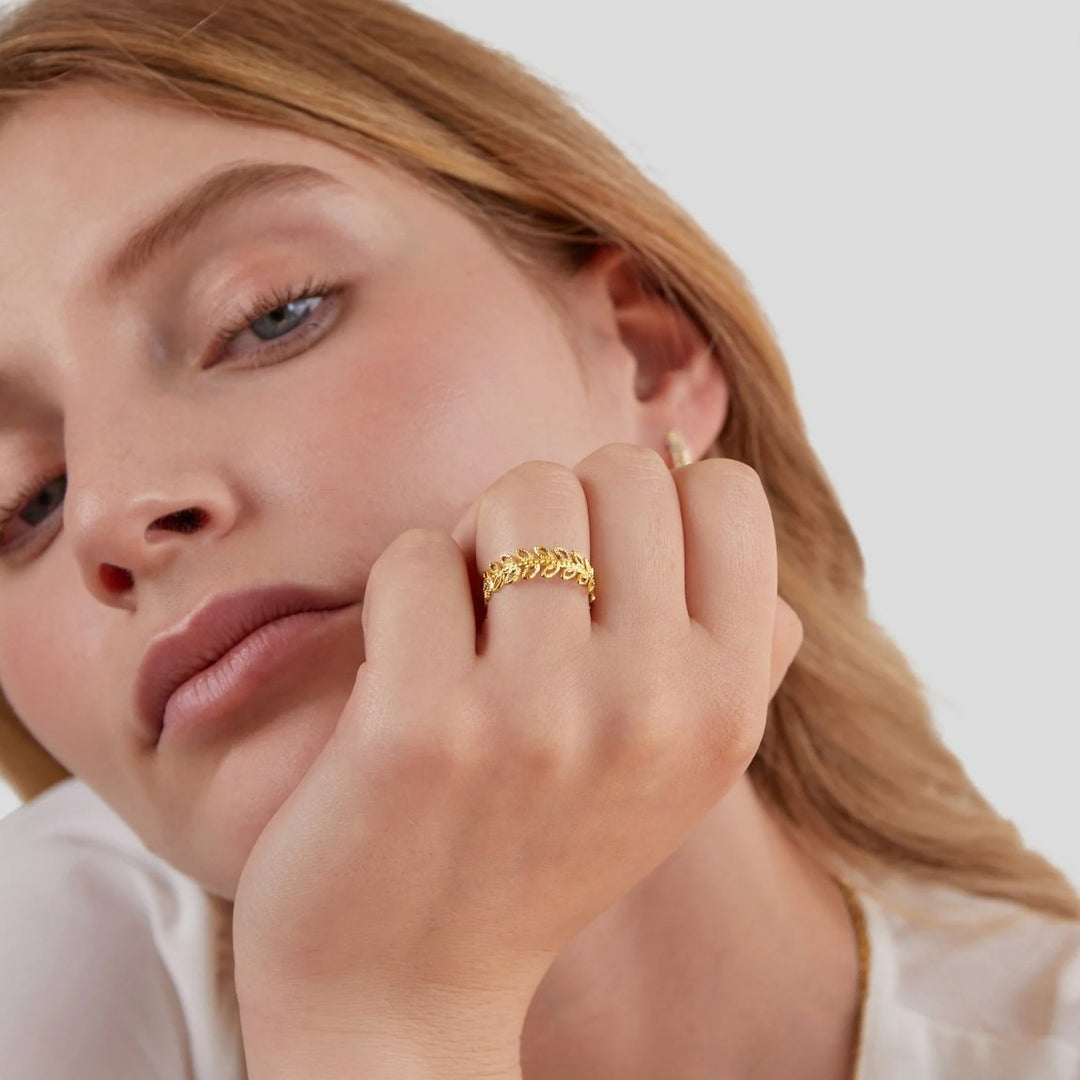 Bague Feuille Épanouie d'Été
