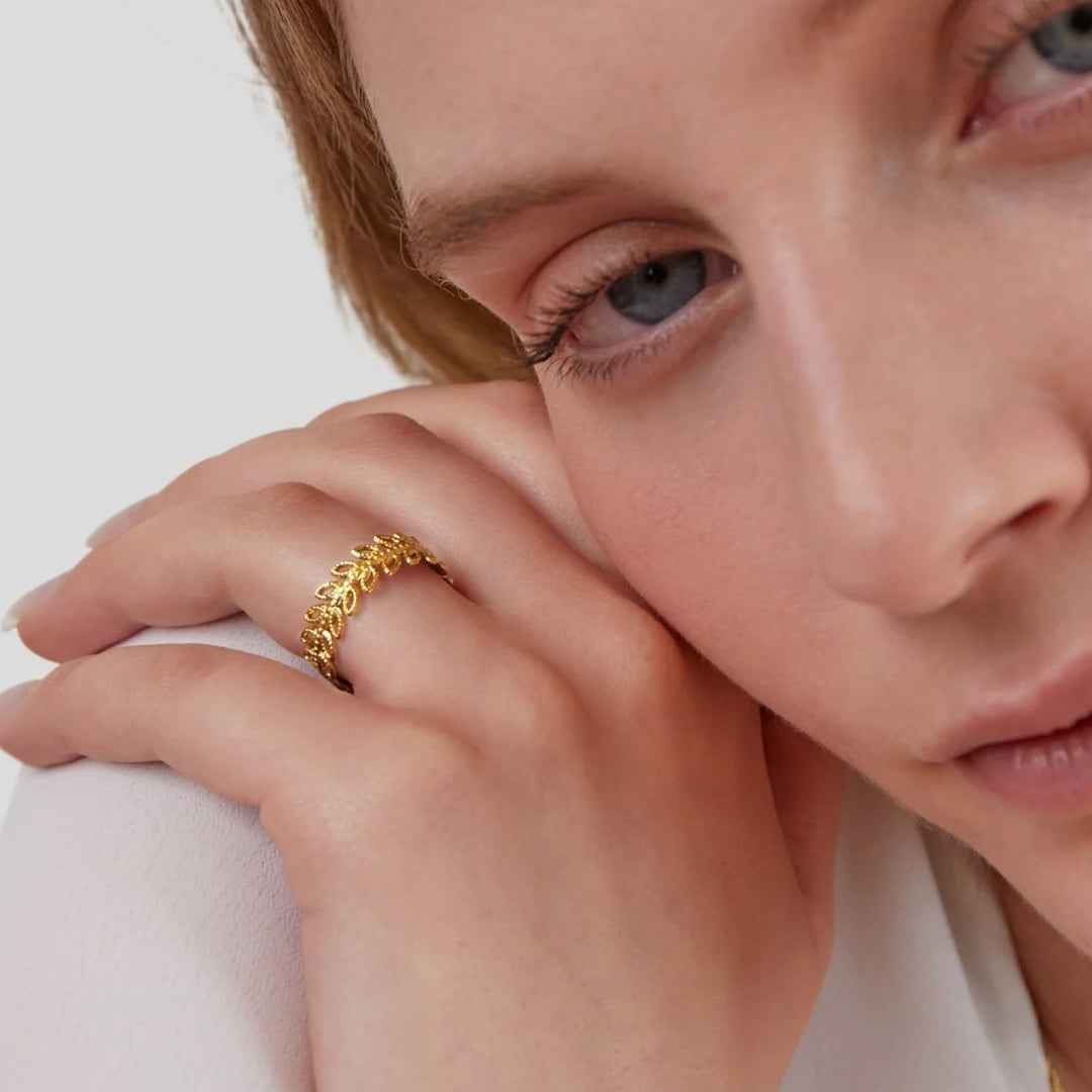 Bague Feuille Épanouie d'Été