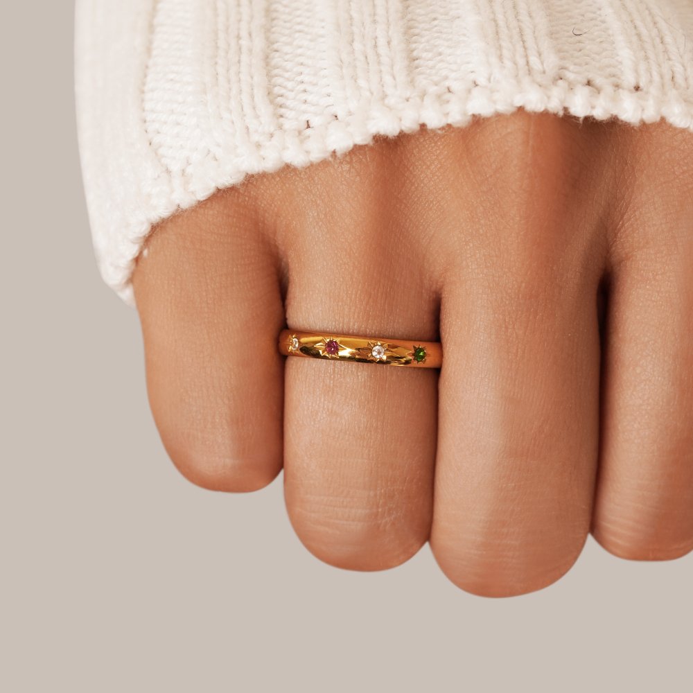 Bague en Cristal Arc-en-Ciel Tali